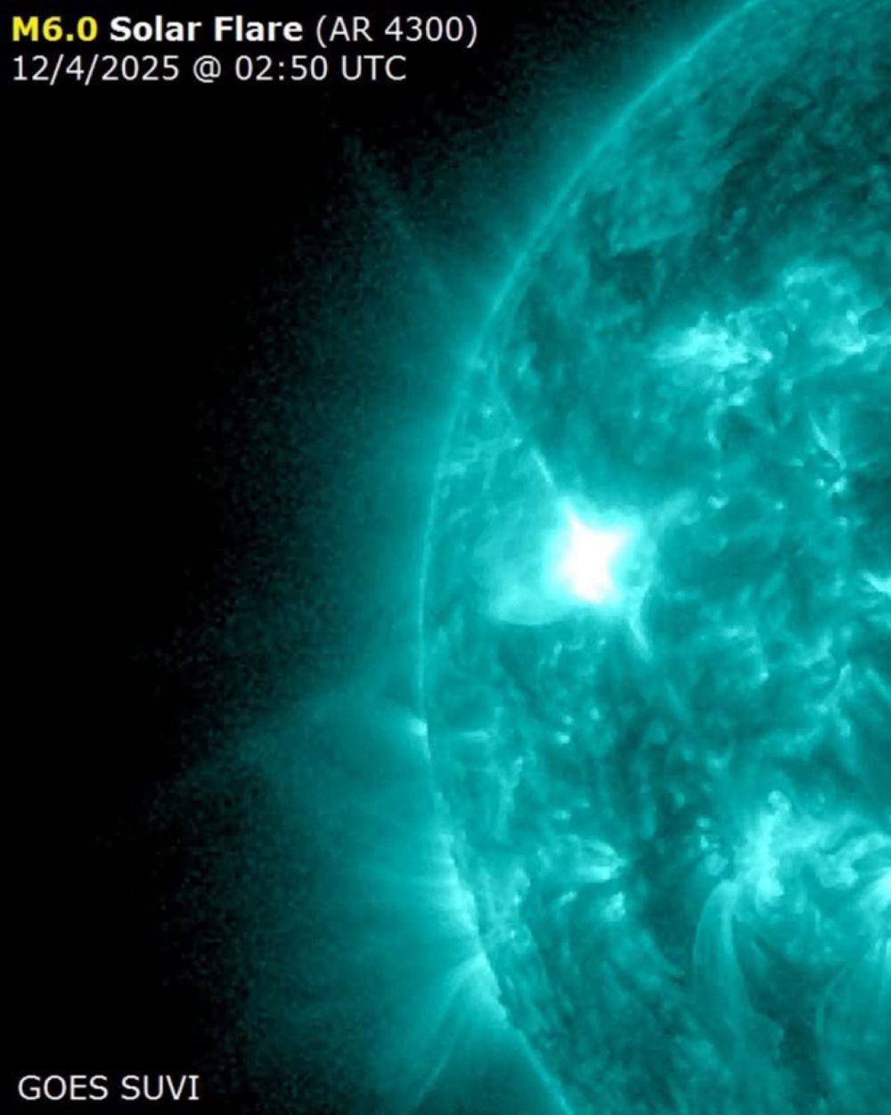 فلكية جدة: توهج شمسي M6.0 واحتمال انبعاث كتلي إكليلي