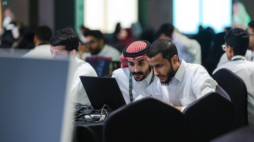 A glimpse of the Absher Tuwaiq Hackathon activities