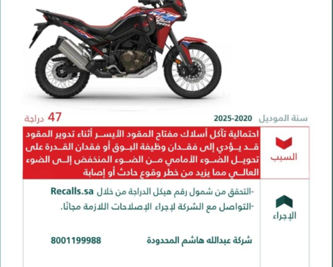 استدعاء دراجات هوندا CRF1100 بالسعودية: الأسباب والحلول