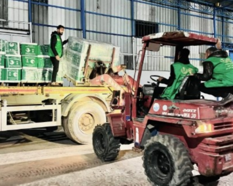 وصول قافلة إغاثية سعودية جديدة إلى غزة لدعم النازحين