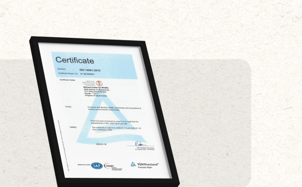 الحياة الفطرية يحصد الآيزو 14001 في الإدارة البيئية
