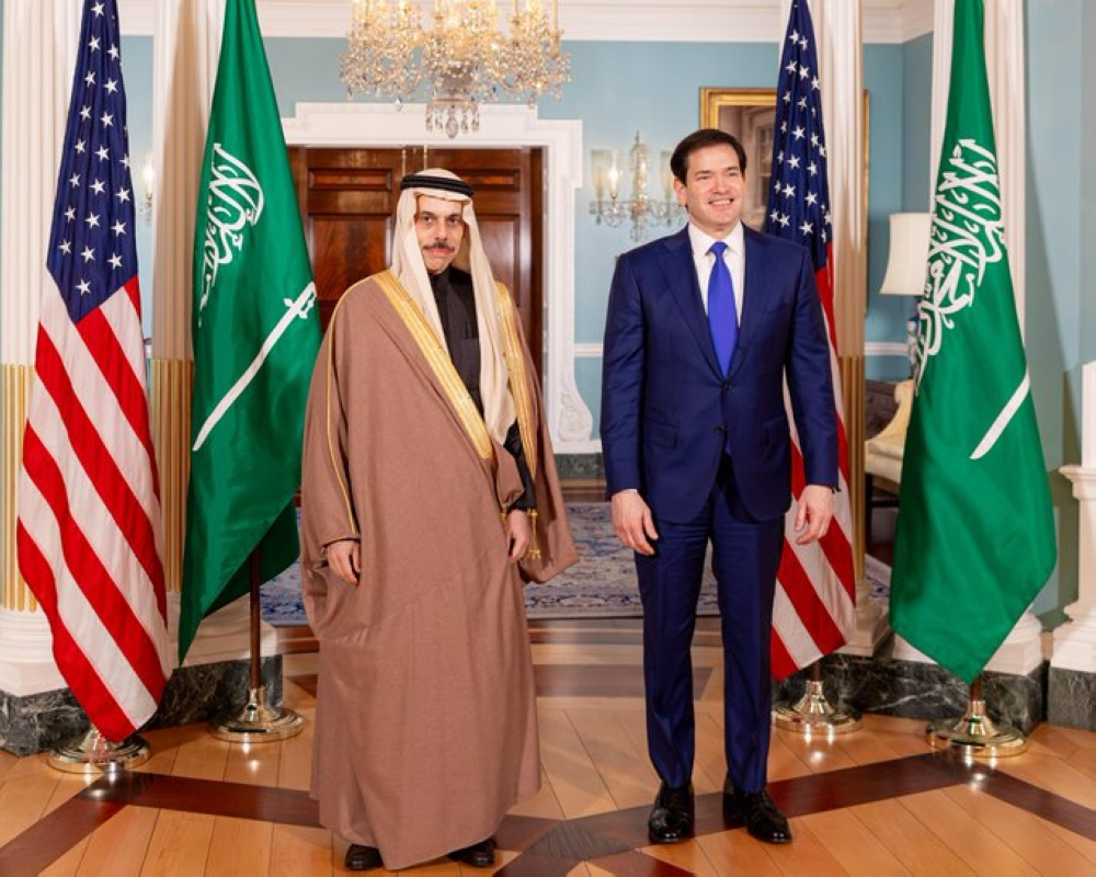 Faisal bin Farhan meets with Marco Rubio in Washington to discuss regional issues