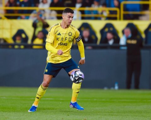 انفعال كريستيانو رونالدو على ويسلي في مباراة النصر والقادسية