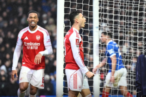 Arsenal beat Portsmouth 4-1 with a Martinelli hat-trick in the FA Cup