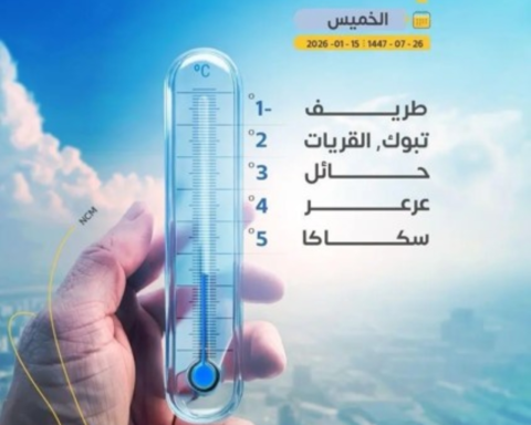 Tarif records sub-zero temperatures... the coldest place in Saudi Arabia today