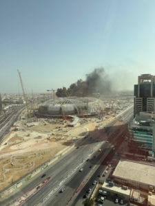 Fire at new Aramco stadium in Khobar brought under control with no injuries reported