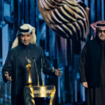Turki Al-Sheikh honors Nasser Al-Khelaifi with the Diamond Award at JOY AWARDS