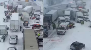 100 cars collided in Michigan due to a severe snowstorm