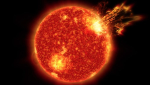 A solar radiation storm (S4) hits Earth's atmosphere: a rare Russian observation