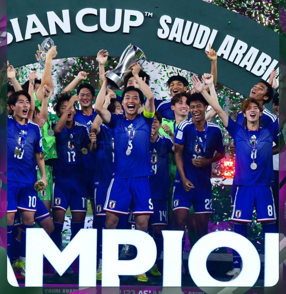 اليابان تتوج بكأس آسيا تحت 23 عاماً 2026 بفوز ساحق على الصين