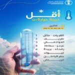 طقس السعودية: القريات وحائل تسجلان أبرد درجات الحرارة