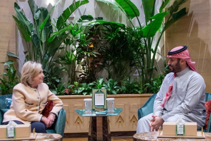 The Crown Prince receives Hillary Clinton to discuss bilateral relations