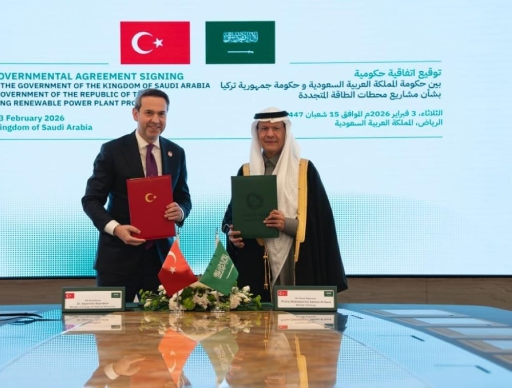 السعودية وتركيا توقعان اتفاقية طاقة متجددة بـ 5000 ميجاواط