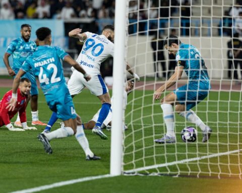 كريم بنزيما يسجل أول هاتريك في دوري روشن السعودي مع الاتحاد