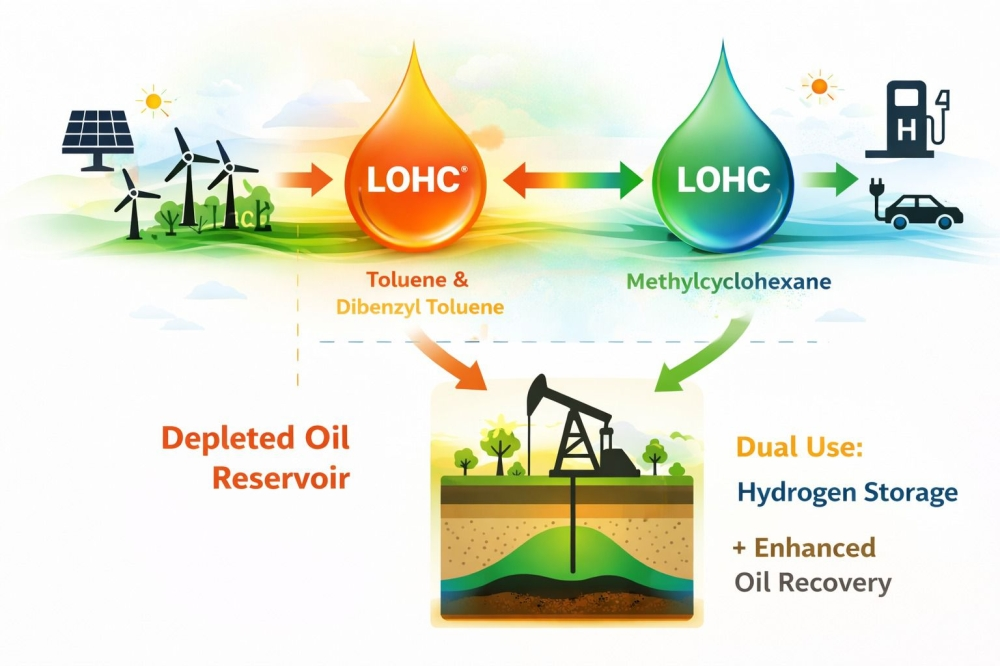 دراسة لكاوست: تخزين الهيدروجين تحت الأرض بمكامن النفط