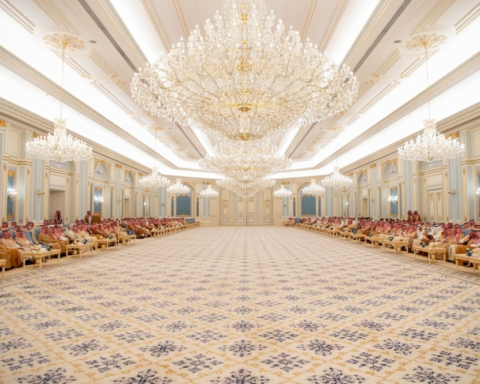 The Crown Prince receives well-wishers for the month of Ramadan at Al-Yamamah Palace in Riyadh