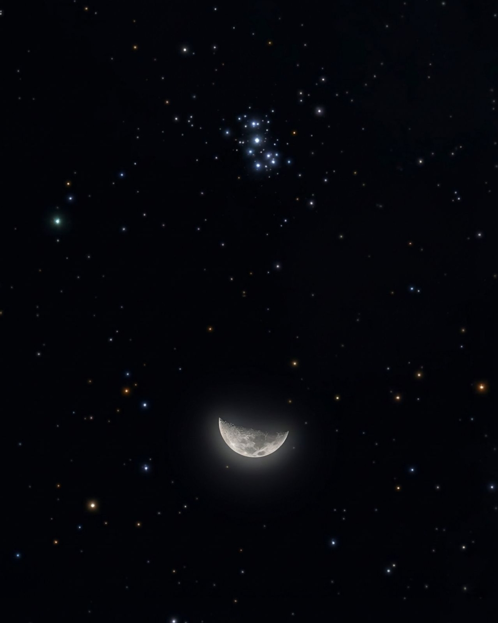 اقتران قمر رمضان بالثريا 2026: دليل الرصد والمشاهدة