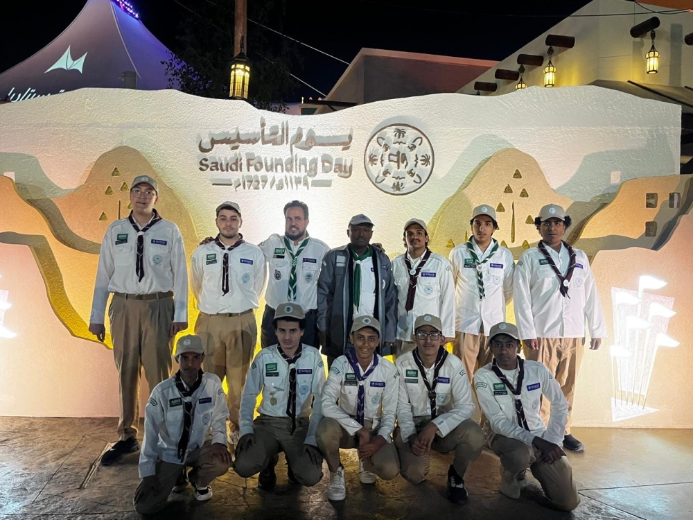 Saudi scouts participate in the 'Let's Play Together' initiative in Qiddiya city