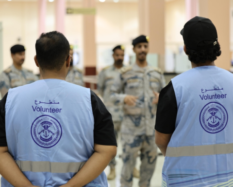 Welcoming Egyptian pilgrims in Yanbu to perform Ramadan Umrah