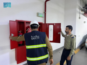 إجراءات سلامة مشددة بالمسجد النبوي من الدفاع المدني