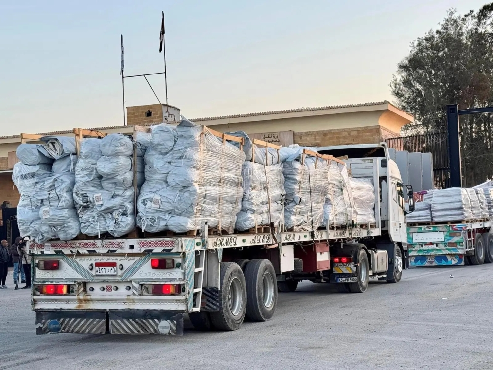 مركز الملك سلمان للإغاثة يرسل قافلة مساعدات لغزة عبر رفح