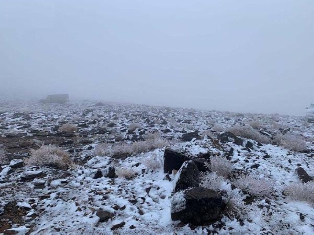 محافظة طريف تسجل أقل حرارة في السعودية وأمطار رعدية متفرقة