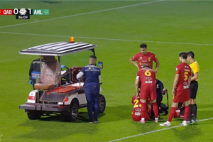 Details of Waleed Al-Ahmad's injury in the Al-Ahli vs. Al-Qadisiyah match