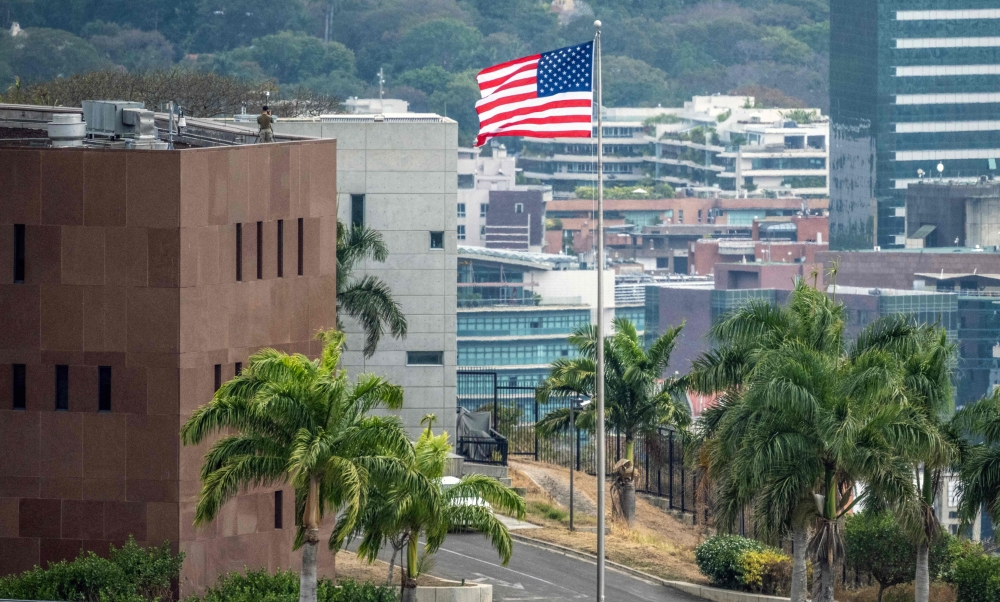 The US embassy flag was raised in Venezuela after 7 years