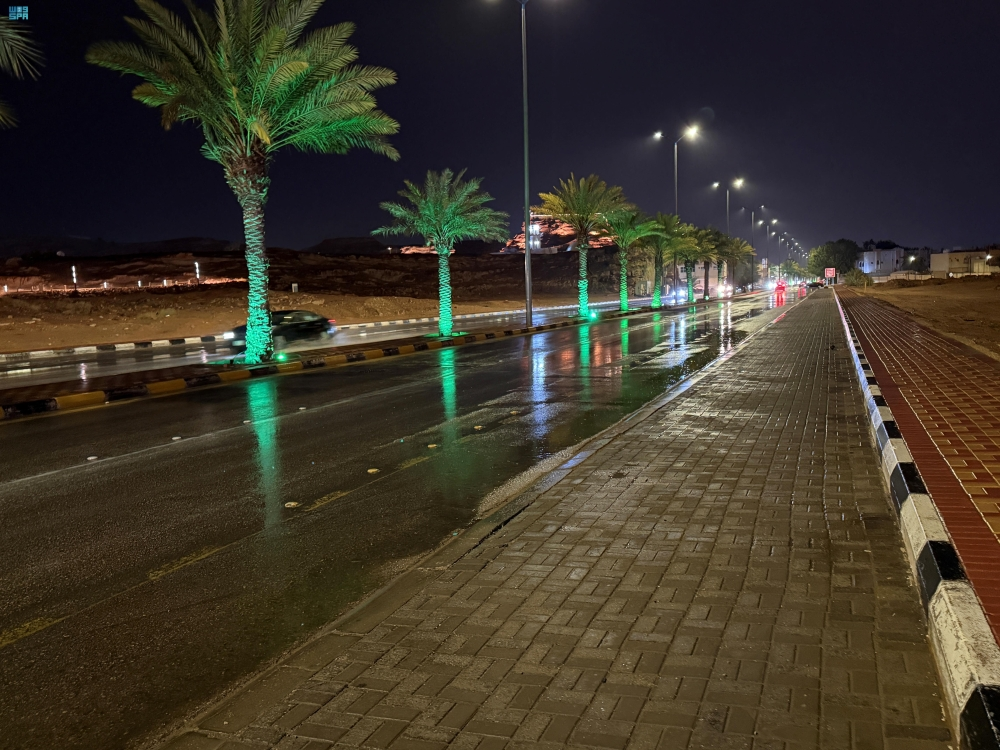 طقس السعودية: أمطار متوسطة على القريات بمنطقة الجوف