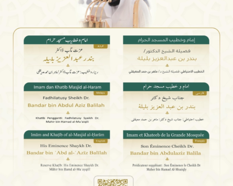 خطبة الجمعة في الحرمين الشريفين غرة شوال: بليلة والقاسم