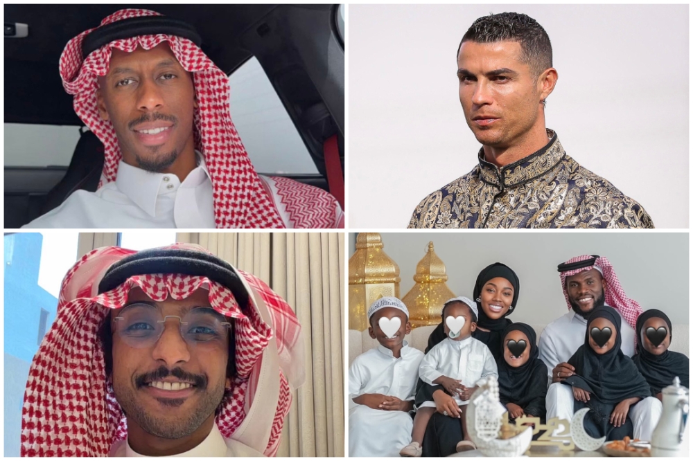 Stars of the Roshan League celebrate Eid al-Fitr in Saudi attire