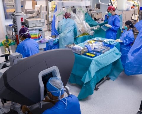 Successful colon resection surgery for a child at King Faisal Specialist Hospital